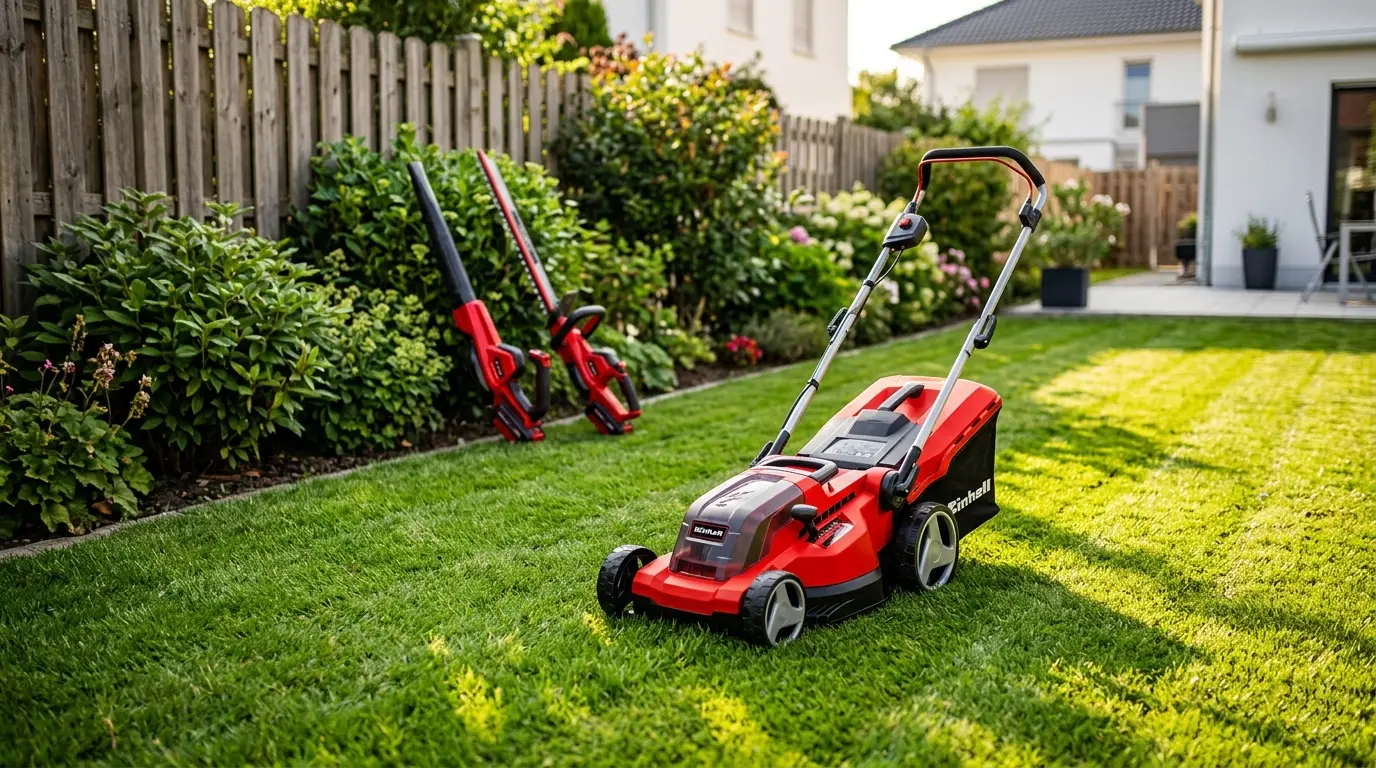 Herramientas de jardinería Einhell cortacésped desbrozadora soplador Power X-Change