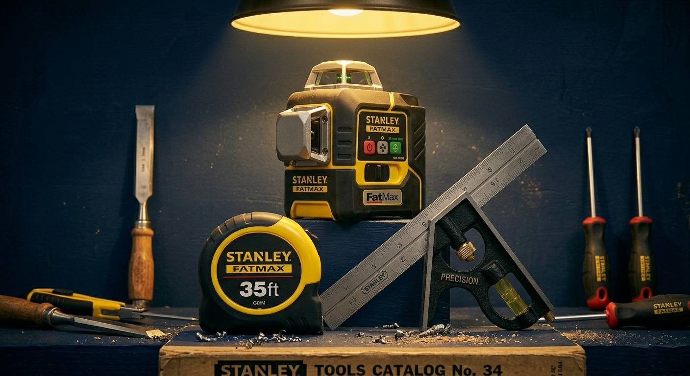 Herramientas Stanley medición y nivelación cinta métrica Powerlock nivel láser escuadra ajustable